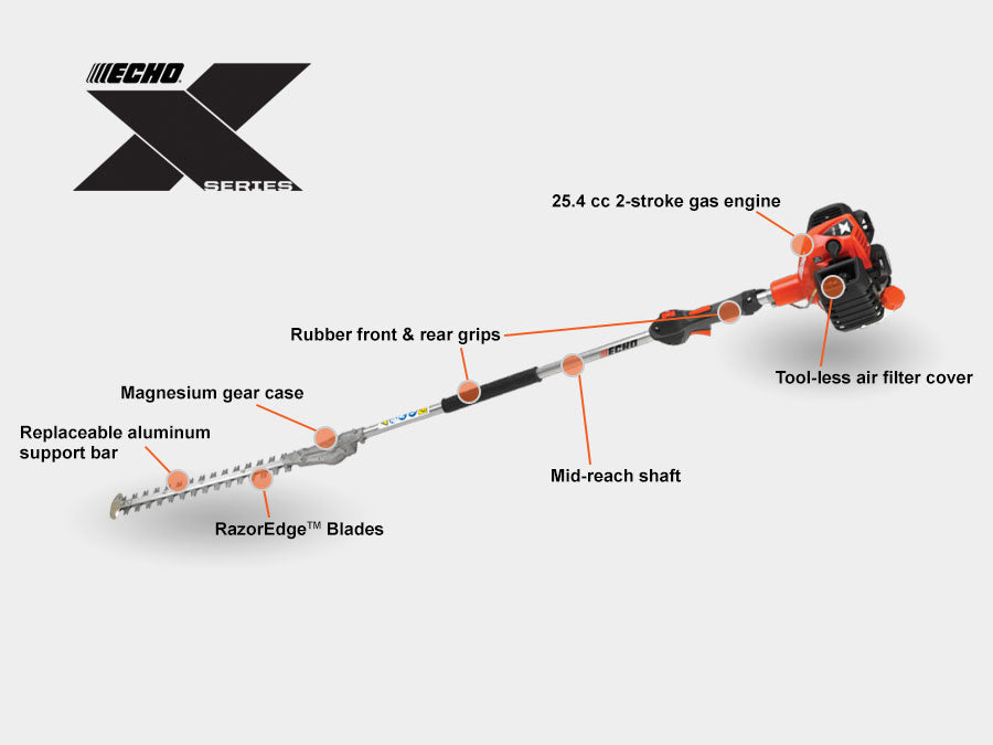 ECHO SHC-2620S X-SERIES PROFESSIONAL SHAFTED HEDGE TRIMMER