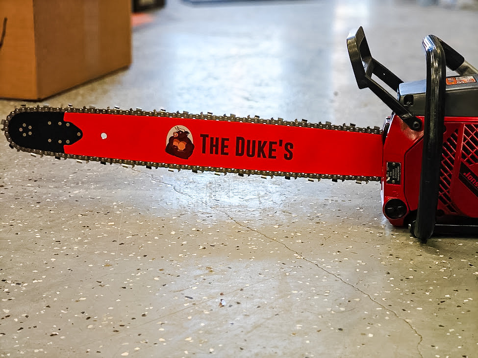 THE DUKE'S SEMI-PROFESSIONAL CHAINSAW BAR -- REPLACEABLE SPROCKET TIP