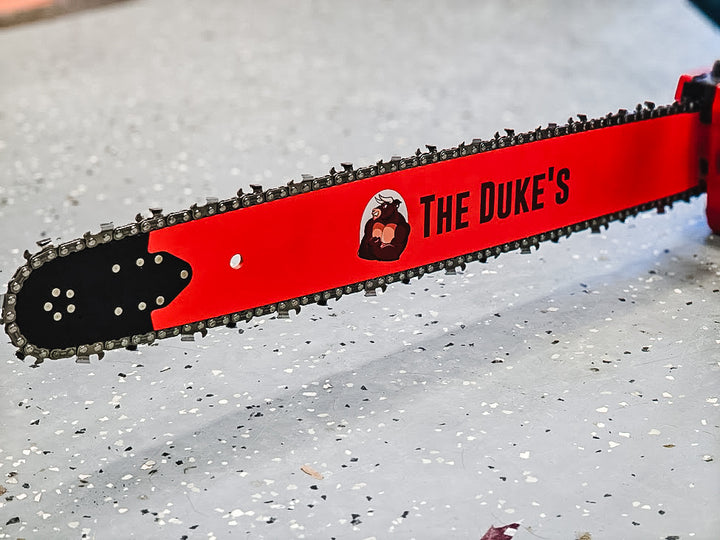 THE DUKE'S SEMI-PROFESSIONAL CHAINSAW BAR -- REPLACEABLE SPROCKET TIP