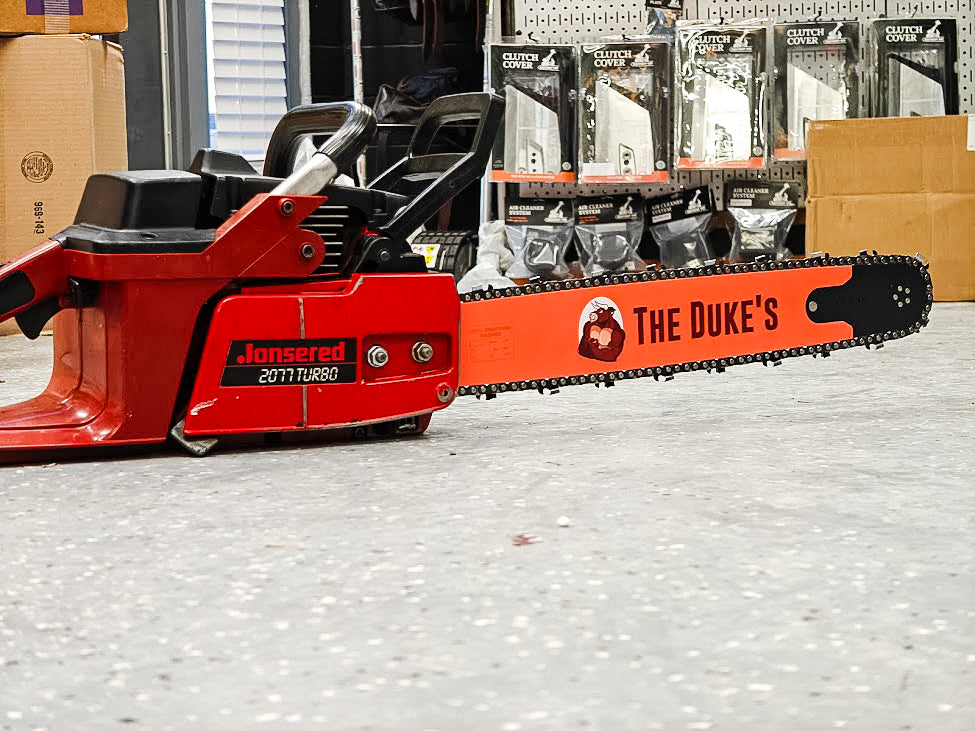 THE DUKE'S PROFESSIONAL ALLOY CHAINSAW BAR -- REPLACEABLE SPROCKET TIP