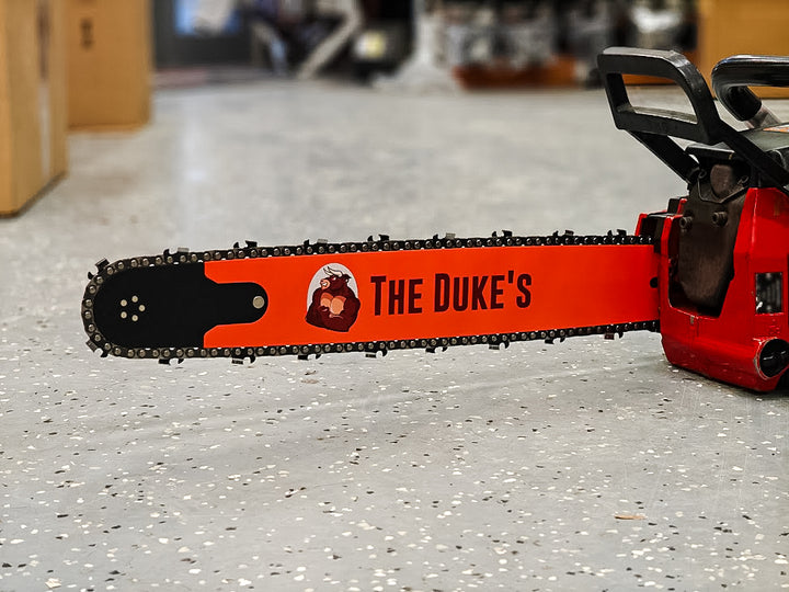 THE DUKE'S PROFESSIONAL ALLOY CHAINSAW BAR -- REPLACEABLE SPROCKET TIP