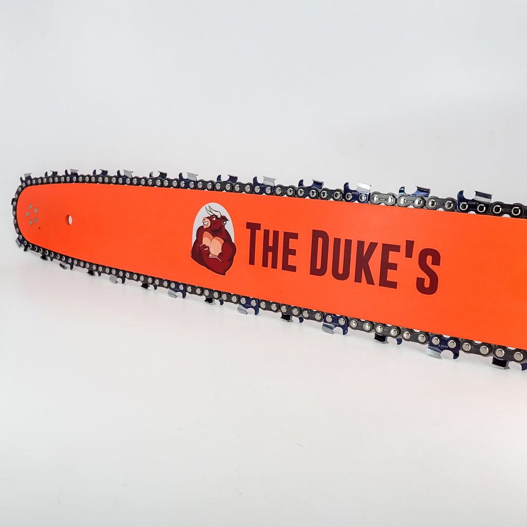 THE DUKE'S BAR AND 4 CHAINS FITS HUSQVARNA SMALL MOUNT 18" .325 .050 72DL