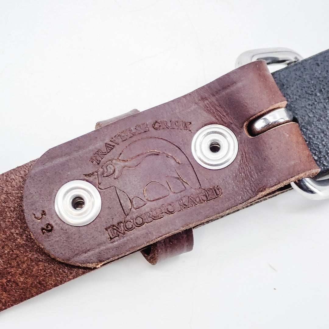 THE DUKE'S HANDMADE LEATHER BELT, MADE IN PENNSYLVANIA