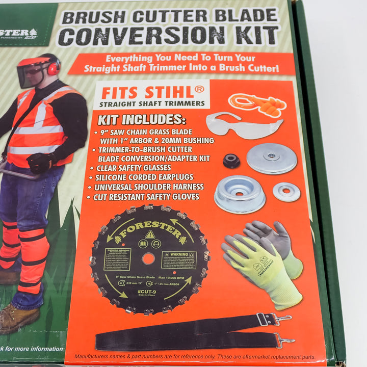 FORESTER BRUSHCUTTER CONVERSION KIT WITH BLADE FOR STIHL TRIMMERS