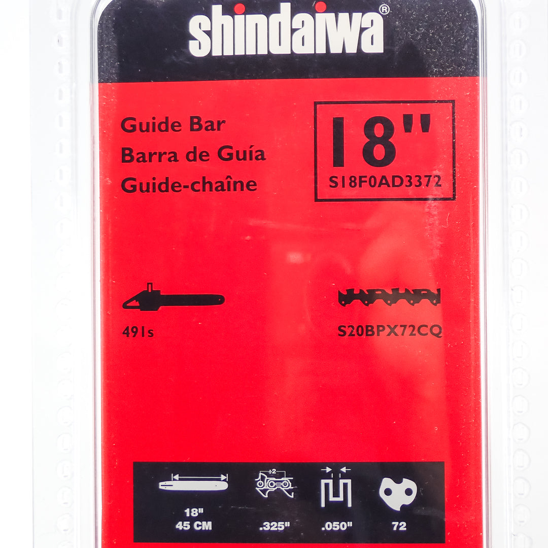 GENUINE SHINDAIWA BAR FITS 491S S18F0AD3372 .325 .050 72DL