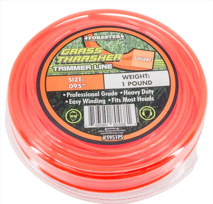 FORESTER GRASS THRASHER SQUARE TRIMMER LINE 1LB .095