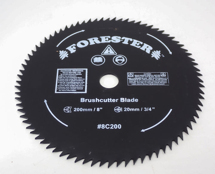 FORESTER 8" DIAMETER 80-TOOTH BRUSHCUTTER BLADE 20MM ARBOR