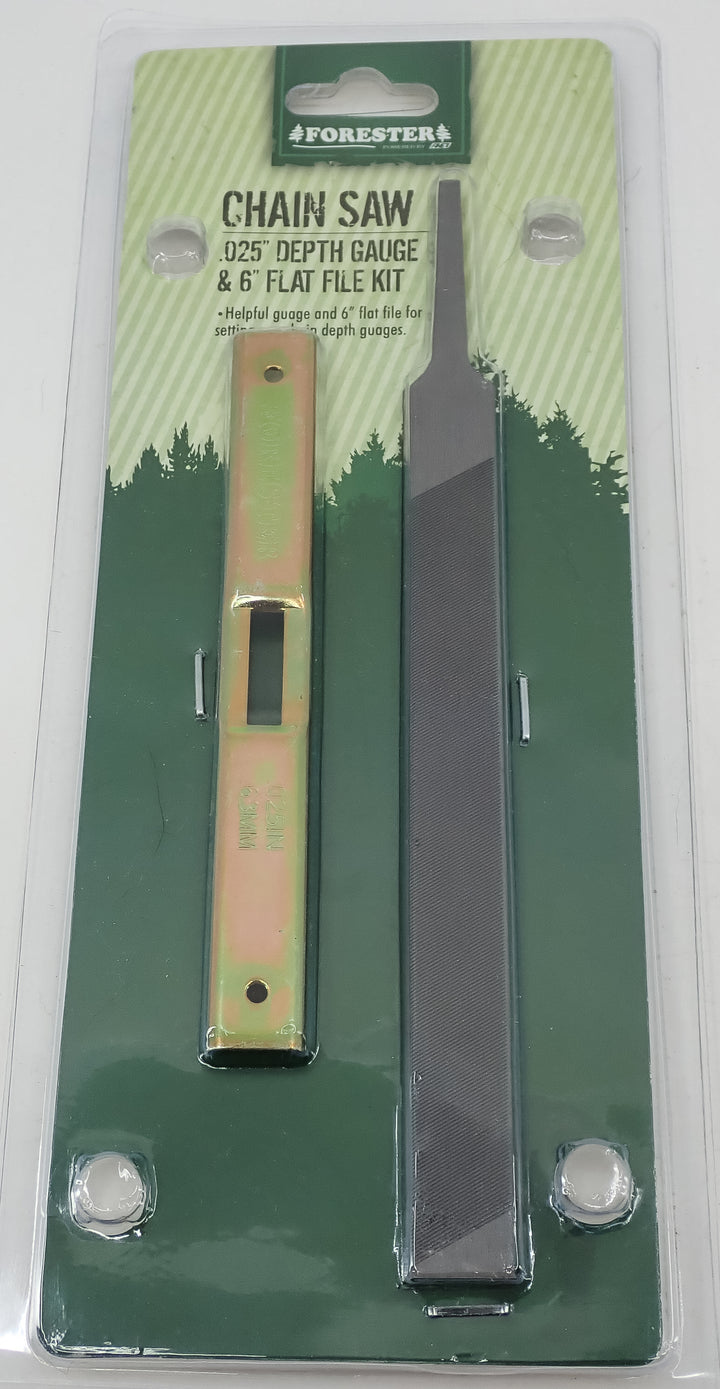 FORESTER CHAINSAW .025 RAKER DEPTH GAUGE TOOL AND FLAT FILE