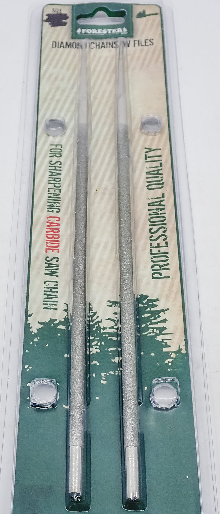 FORESTER 7/32 CARBIDE CHAINSAW DIAMOND SHARPENING FILE 2 PACK