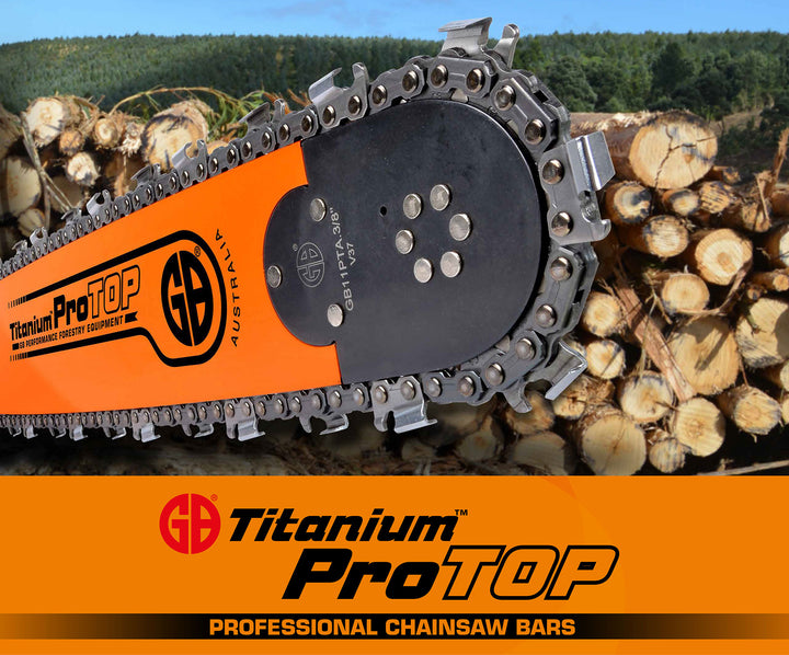 GB TITANIUM PROTOP CHAINSAW BAR FITS STIHL LARGE MOUNT 18" .325 .063 74DL